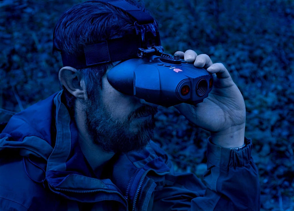 Night Vision Goggles Digital Infrared 1x Magnification 75yd Range Rechargeable Battery O95549