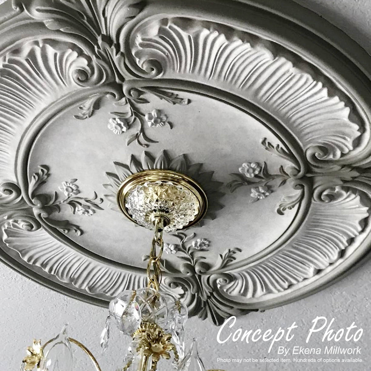 Wakefield Ceiling Medallion, Hand-Painted Pewter K1968