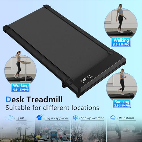 3-in-1 Walking Pad with Incline, 2.5 HP Under Desk Treadmill, 265 LBS Compact Treadmill with LED Display D121766