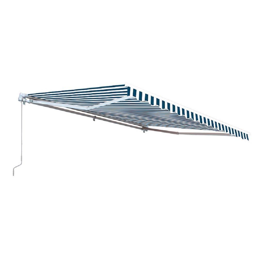 Blue/White Patio Awning Canopy RV Tent J45590
