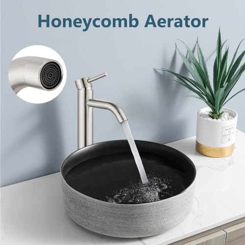 Matte Black Tall Stainless Steel Vessel Sink Faucet U423