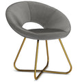 Gray Velvet Accent Chair Y9358