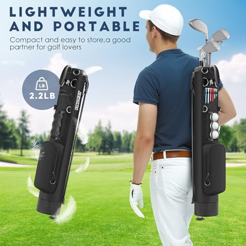 Small Lightweight Golf Stand Bag with Ball Holder and Pockets S4083