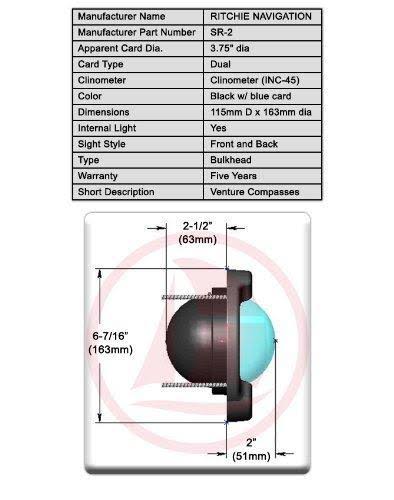 Bulkhead Mount Compass for Sailboat L180
