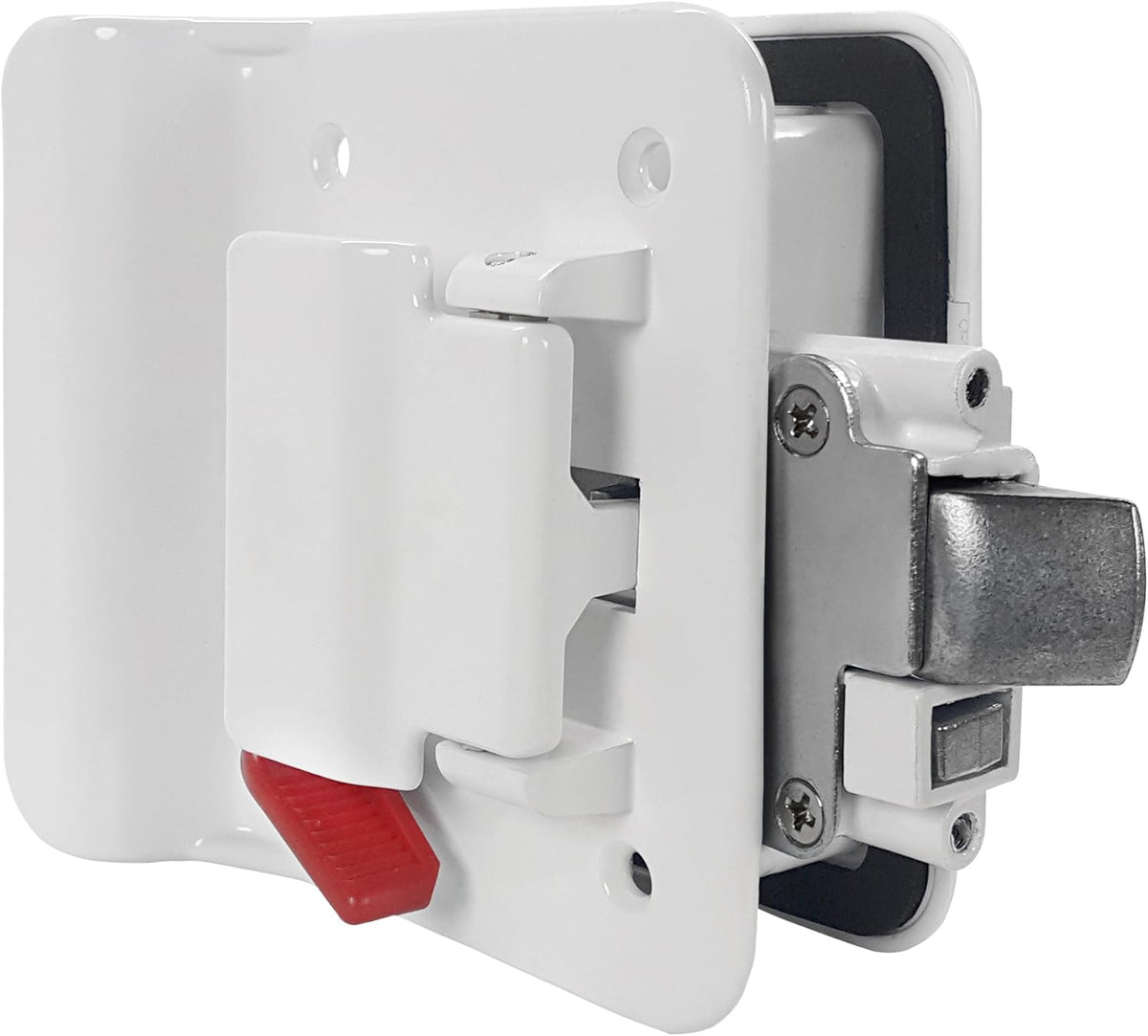 White RV Entry Door Handle with Deadbolt Pack of 2 D243365