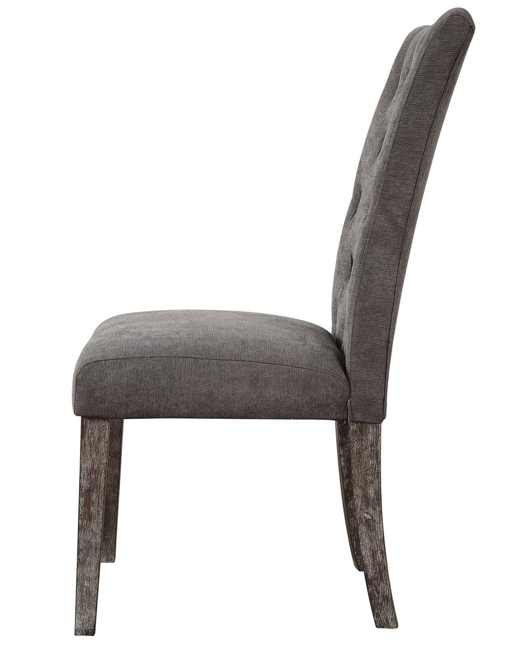 Gray Velvet Side Chair Set of 2 D53225