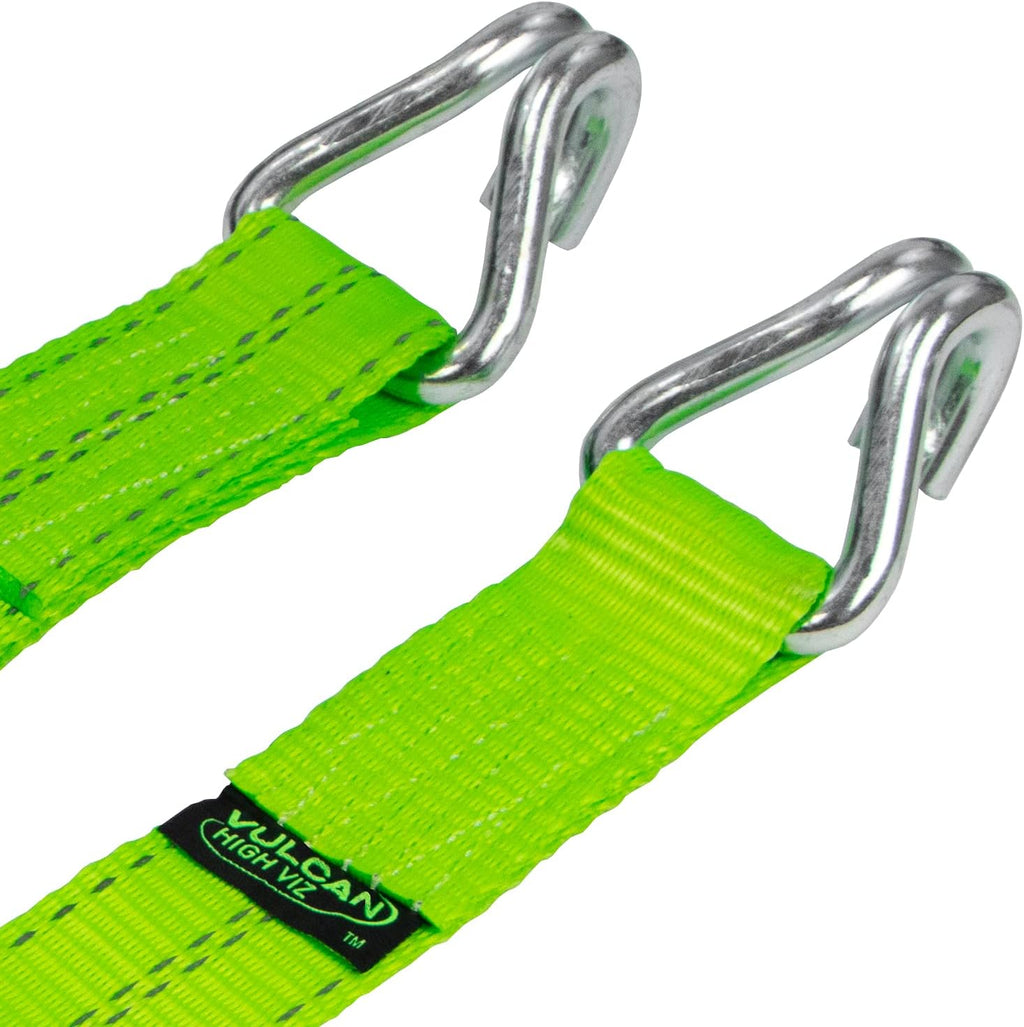 Ratchet Strap with Wire Hooks 2 Inch x 15 Foot 4 Pack 3,300 Pound Safe Working Load G432