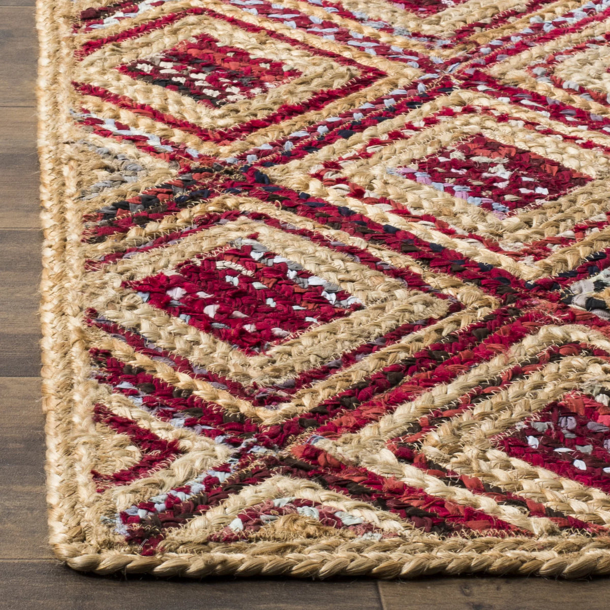 Natural Red Jute Area Rug 9' x 12' O9772