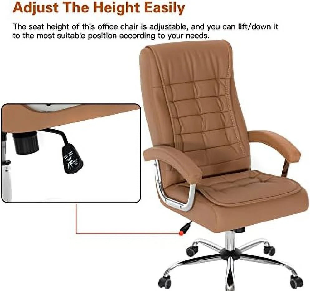 Black Adjustable Leather Executive Office Chair B372