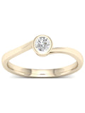 10k Yellow Gold Solitaire Promise Ring K5015