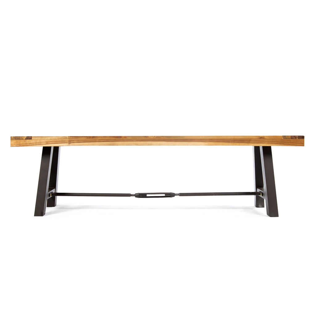 Acacia Wood Outdoor Dining Benches Set of 2 L991