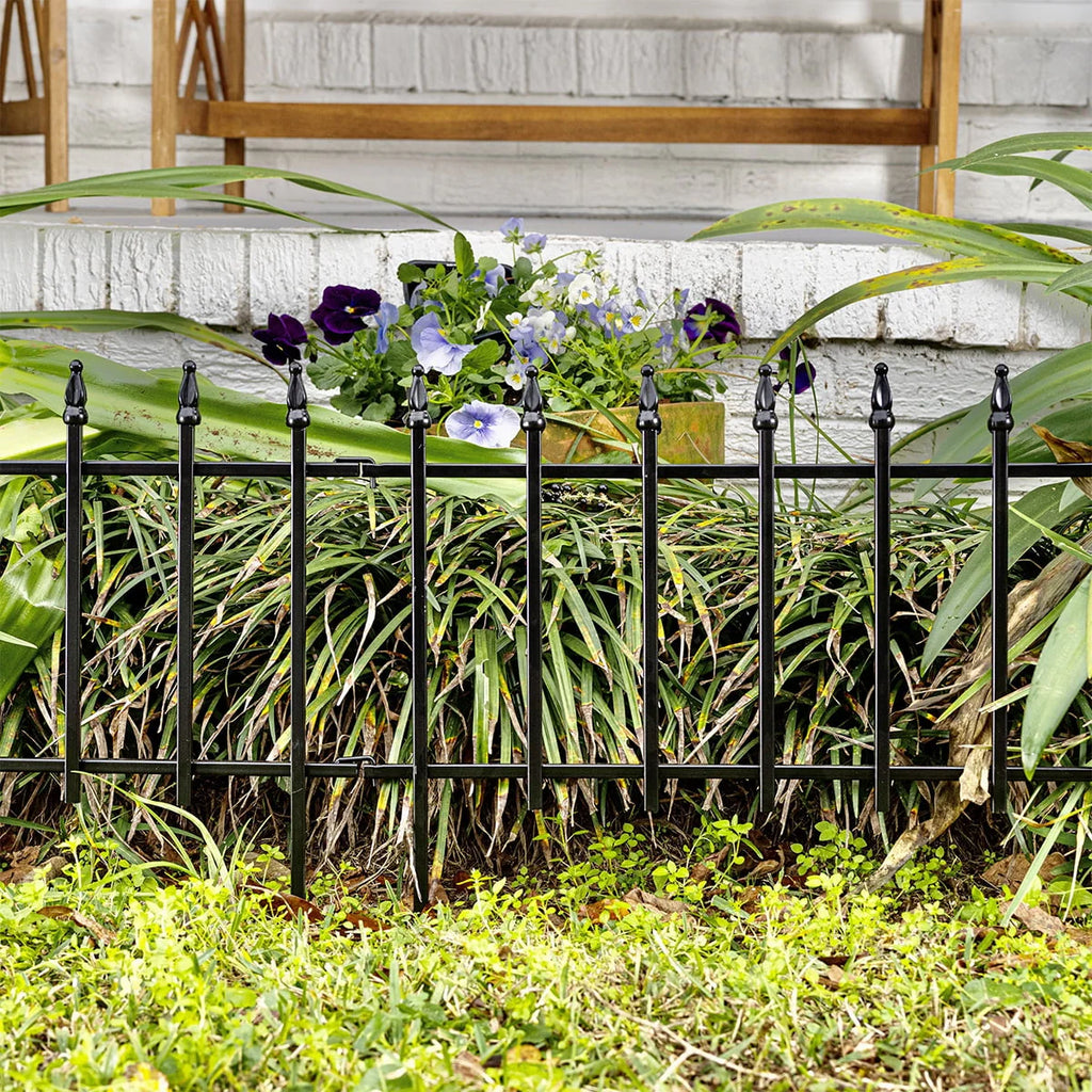 Black Powder Coated Steel Garden Border N731