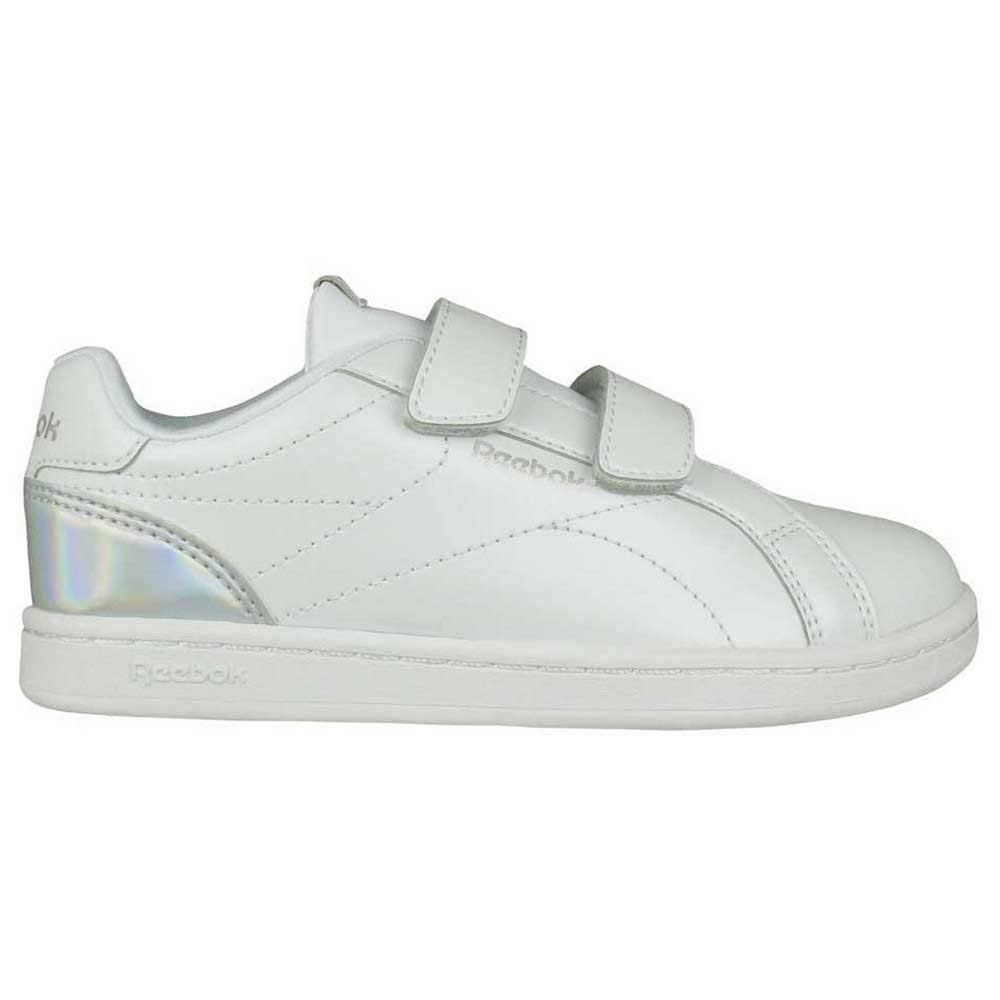 White Silver Velcro Casual Trainers H82503