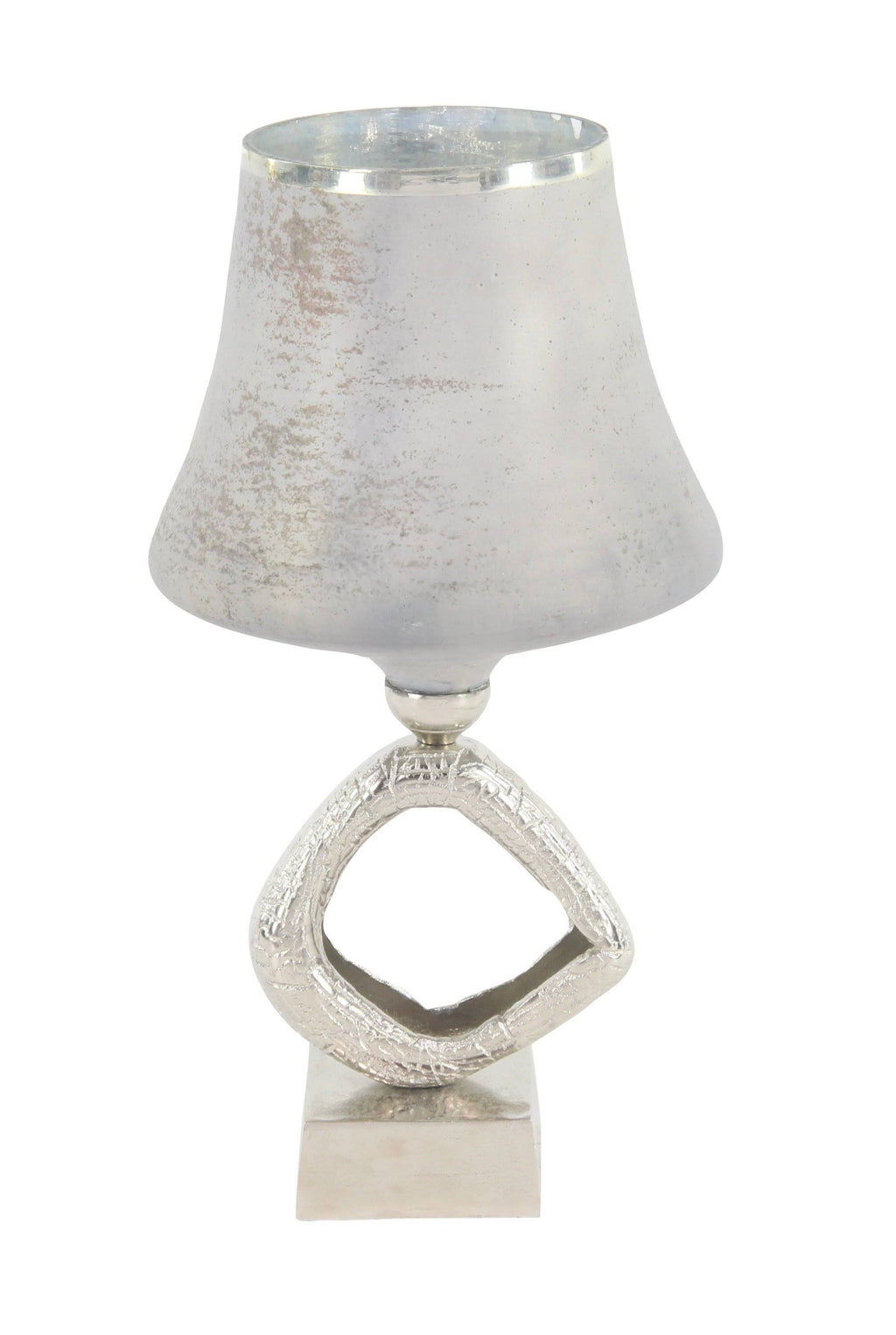 Glass and Aluminum Candle Holder S607929