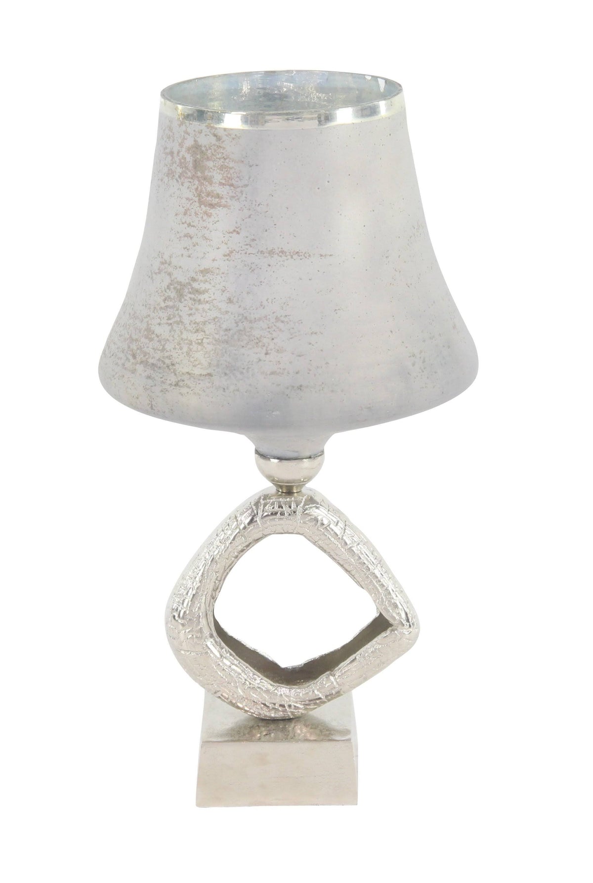 Glass and Aluminum Candle Holder S607929
