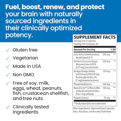60 Capsules Memory & Focus Supplement L522