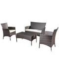 Multi-Brown 4 Piece Outdoor Set X734