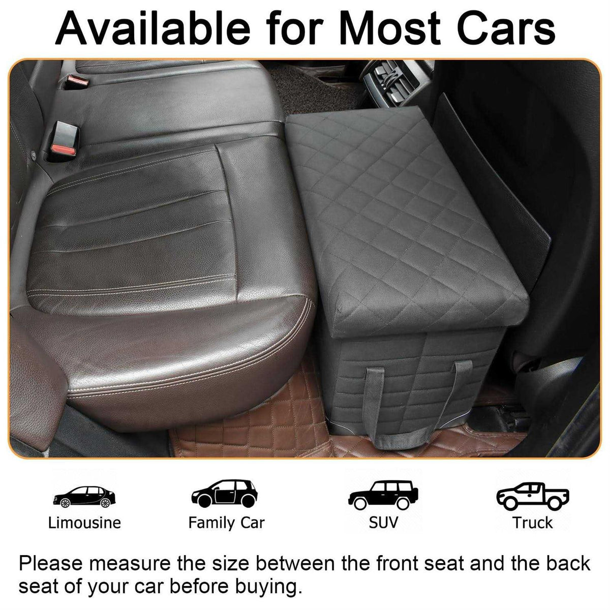 Car Back Seat Extender with Storage W8009