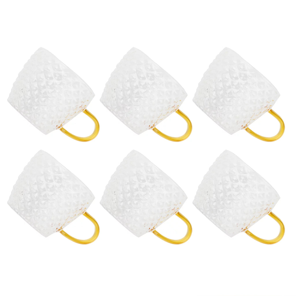 Heat Resistant Glass Cup with Handle 6Pcs Q555