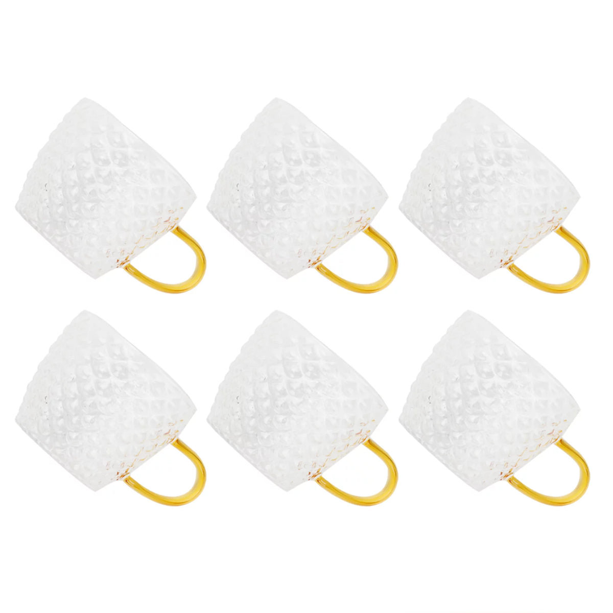 Heat Resistant Glass Cup with Handle 6Pcs Q555
