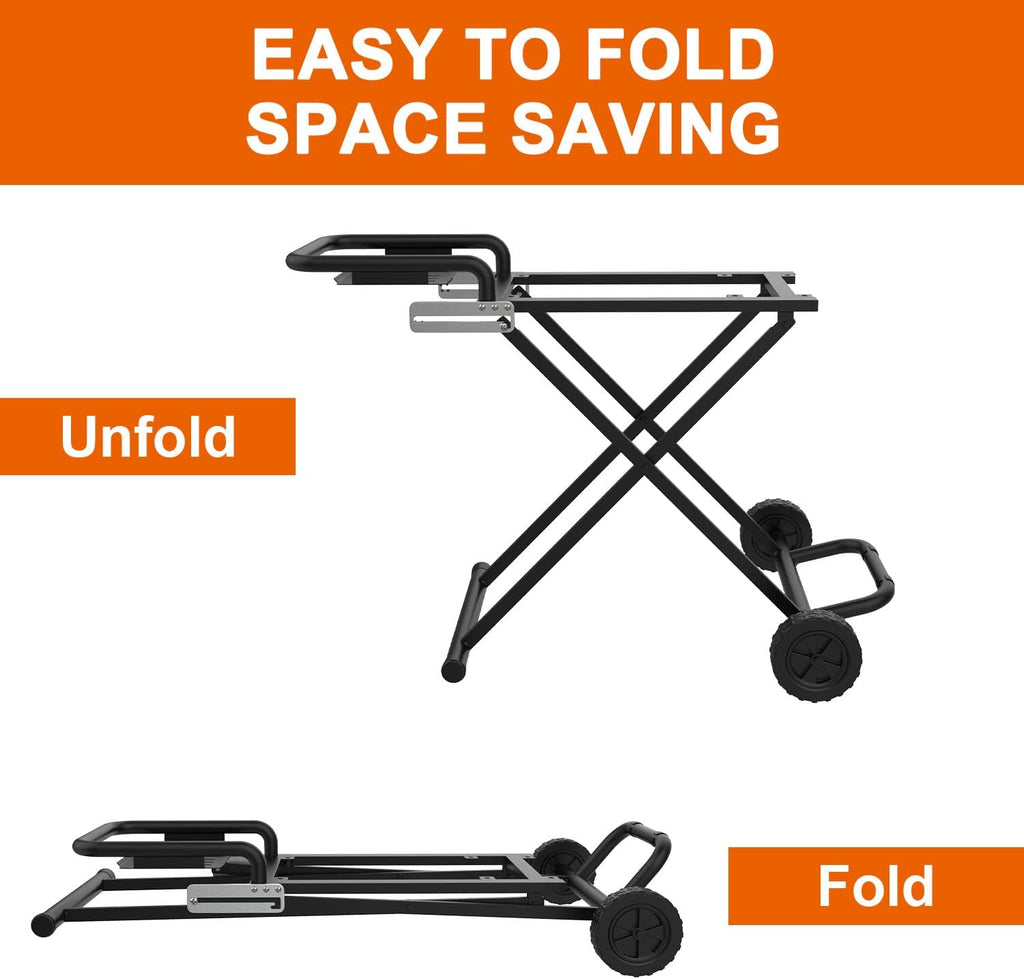Folding Grill Cart with Side Shelf Y554789