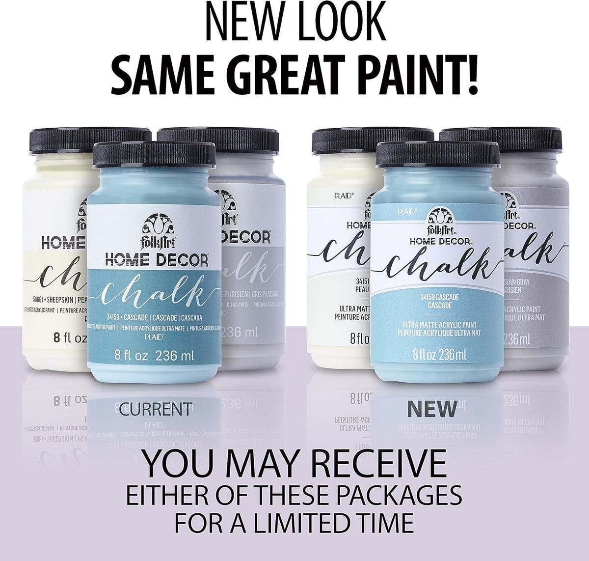 8 ounce Chalk Acrylic Paint in Assorted Colors Z49799