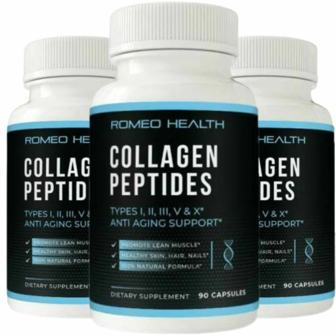 3 Bottles Natural Multi Collagen Peptides Pills W38027