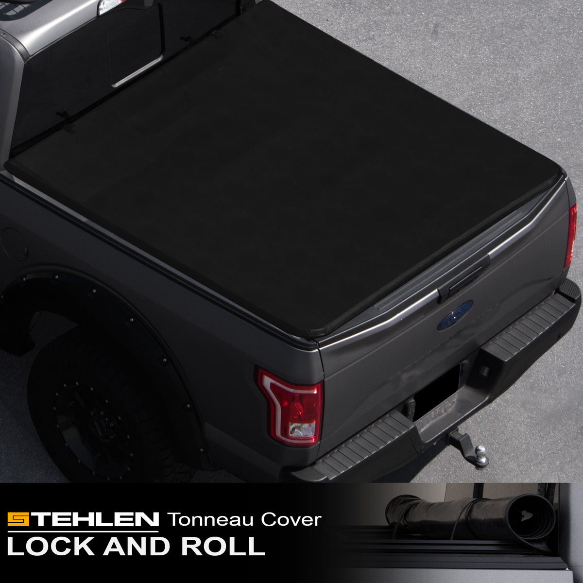 Lock And Roll Up Tonneau Cover Black 6.5 Feet Short Bed L49418