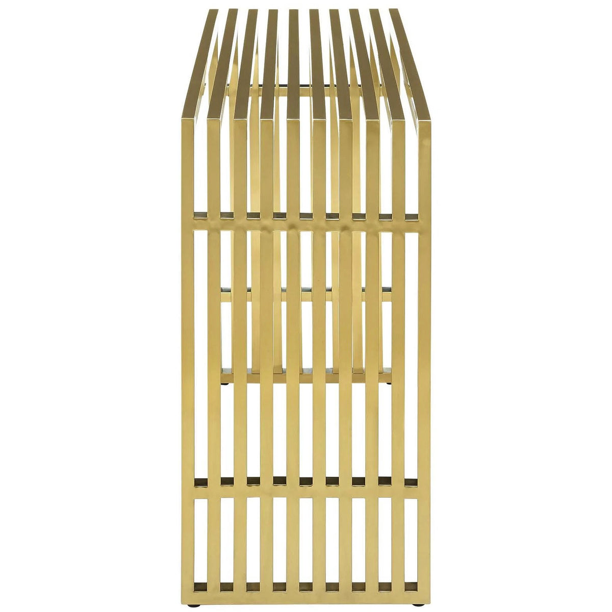 Gold Stainless Steel Console Table Y484431