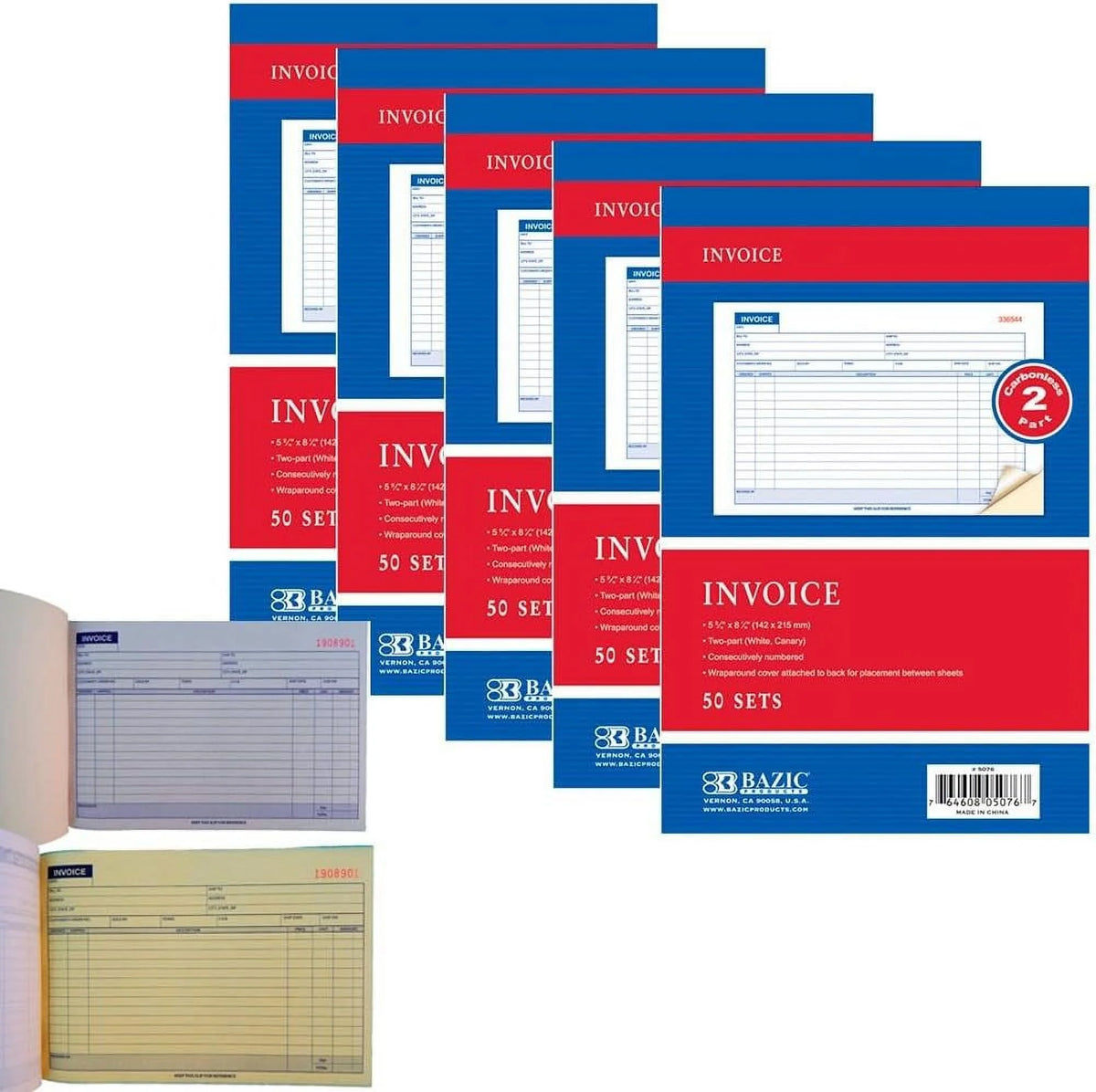 Carbonless Invoice Receipt Book 2 Part 50 Sets S710