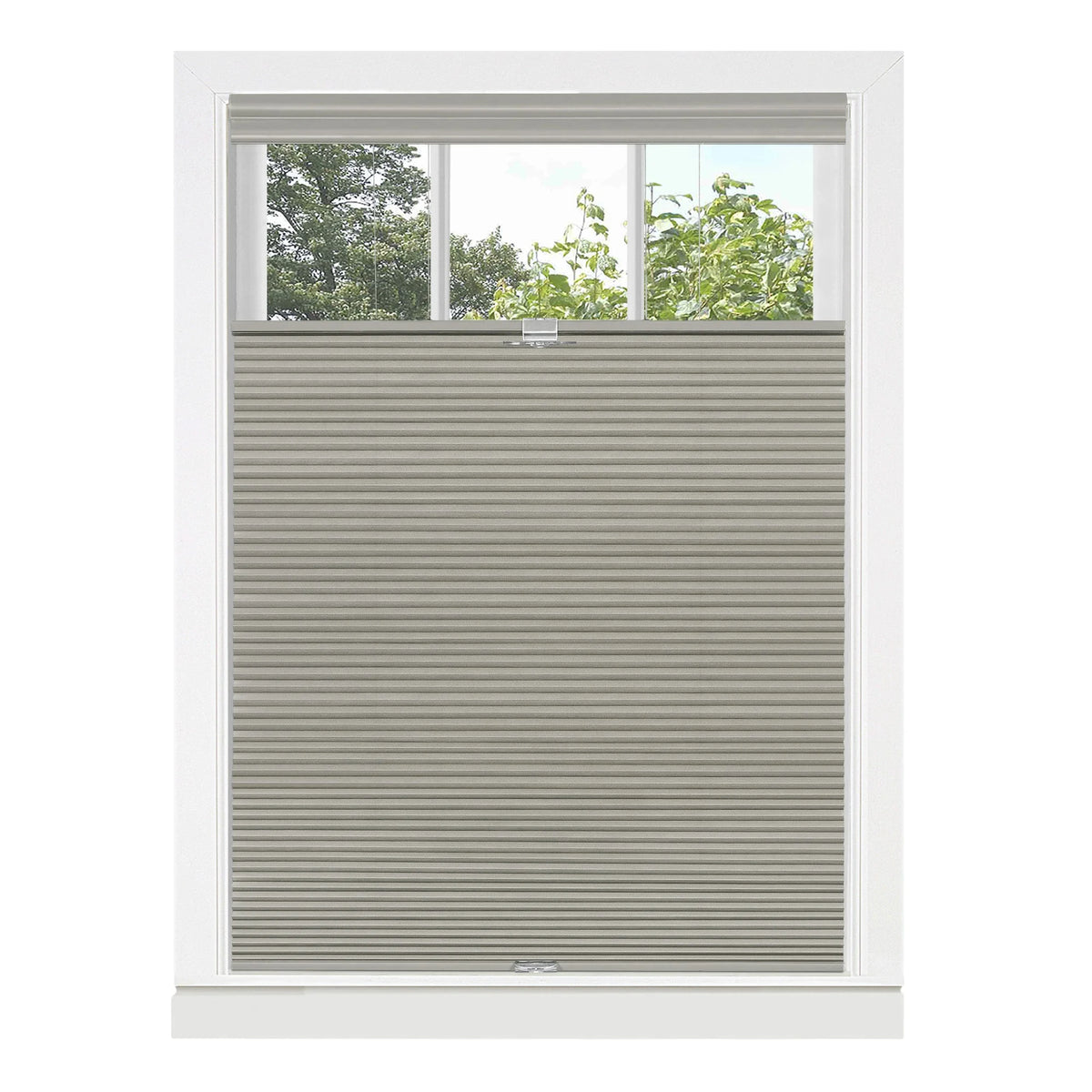 Top Down-Bottom Up Cordless Honeycomb Cellular Shade 35"L x 64"W Dove Grey M7300