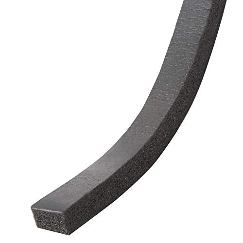 Black Sponge Rubber Foam Tape 3/4" W X 7/16" H X 10' L S1851