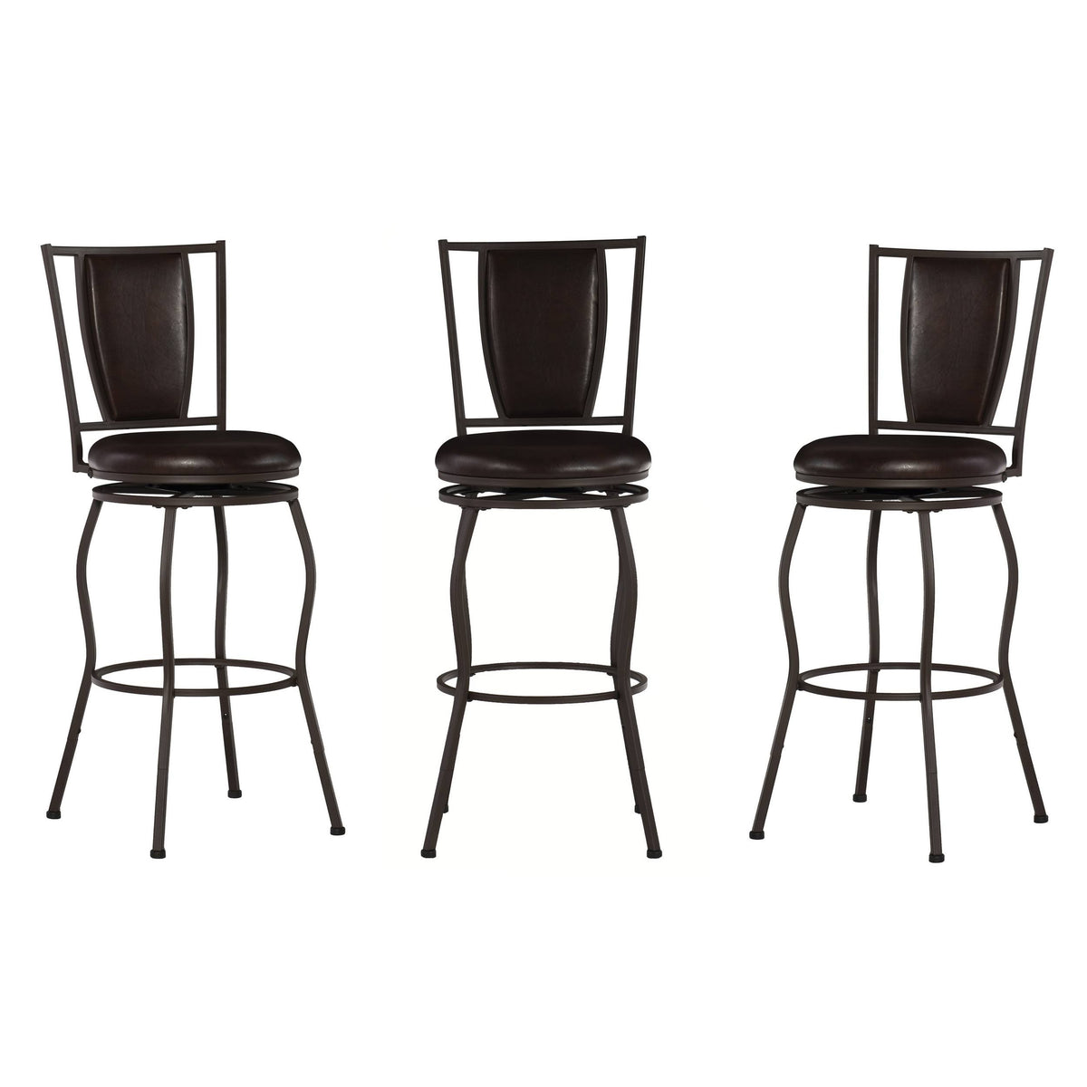 Adjustable Stool, Set of 3, Brown S381267
