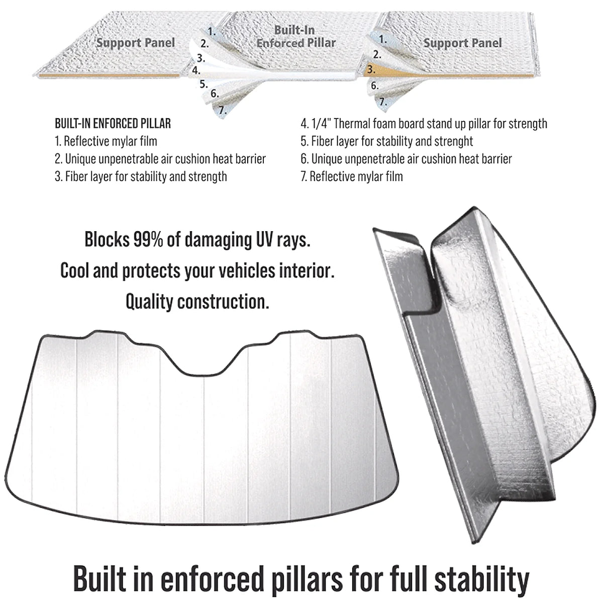 Windshield Sun Shade 54"x 27.5" I49684