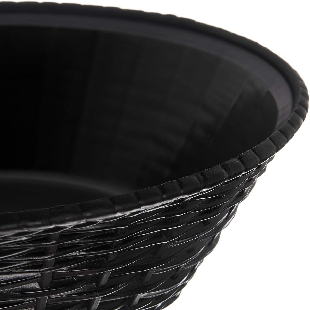 Round Serving Basket, 9", Black (Pack of 12) L6099