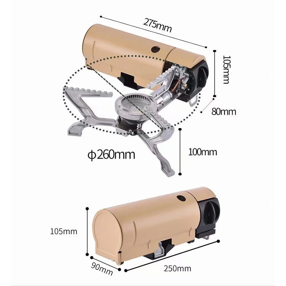 Camping Cassette Stove 2600W with Carrying Bag B8424