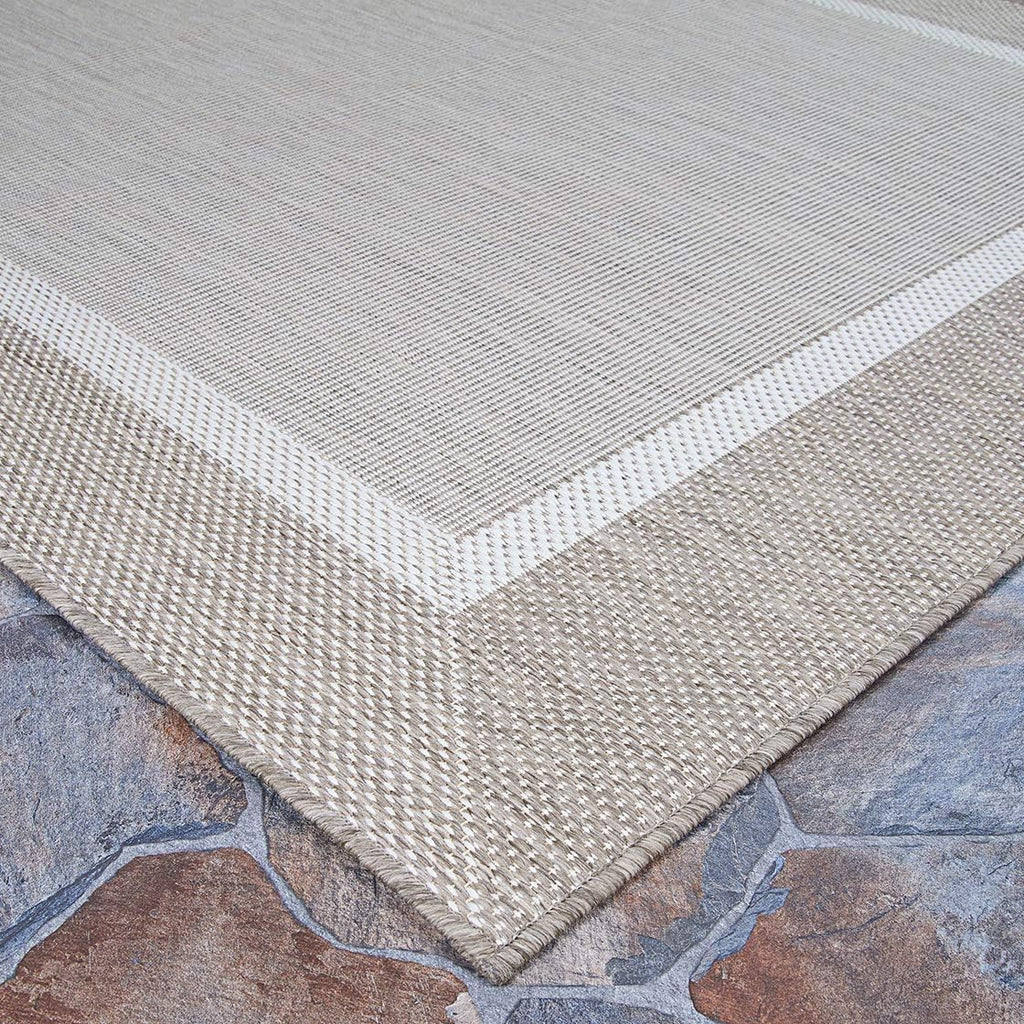 5'10" x 9'2" Champagne-Taupe Indoor/Outdoor Area Rug L638