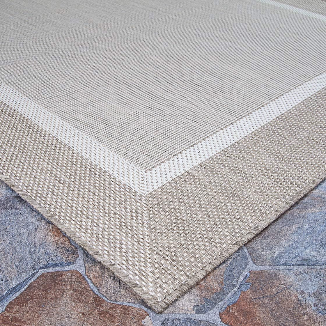 5'10" x 9'2" Champagne-Taupe Indoor/Outdoor Area Rug L638