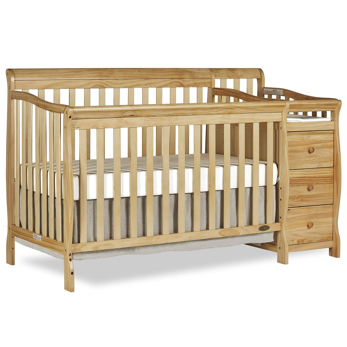 5-in-1 Convertible Crib with Changer - Natural Z776