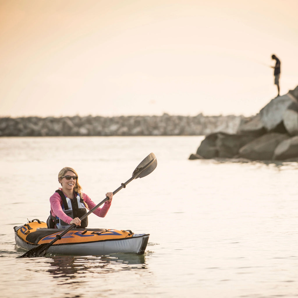 Inflatable Kayak with Pump - 10 ft - Orange V43751