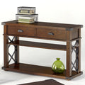 Wood Sofa Console Table in Walnut Brown N610766