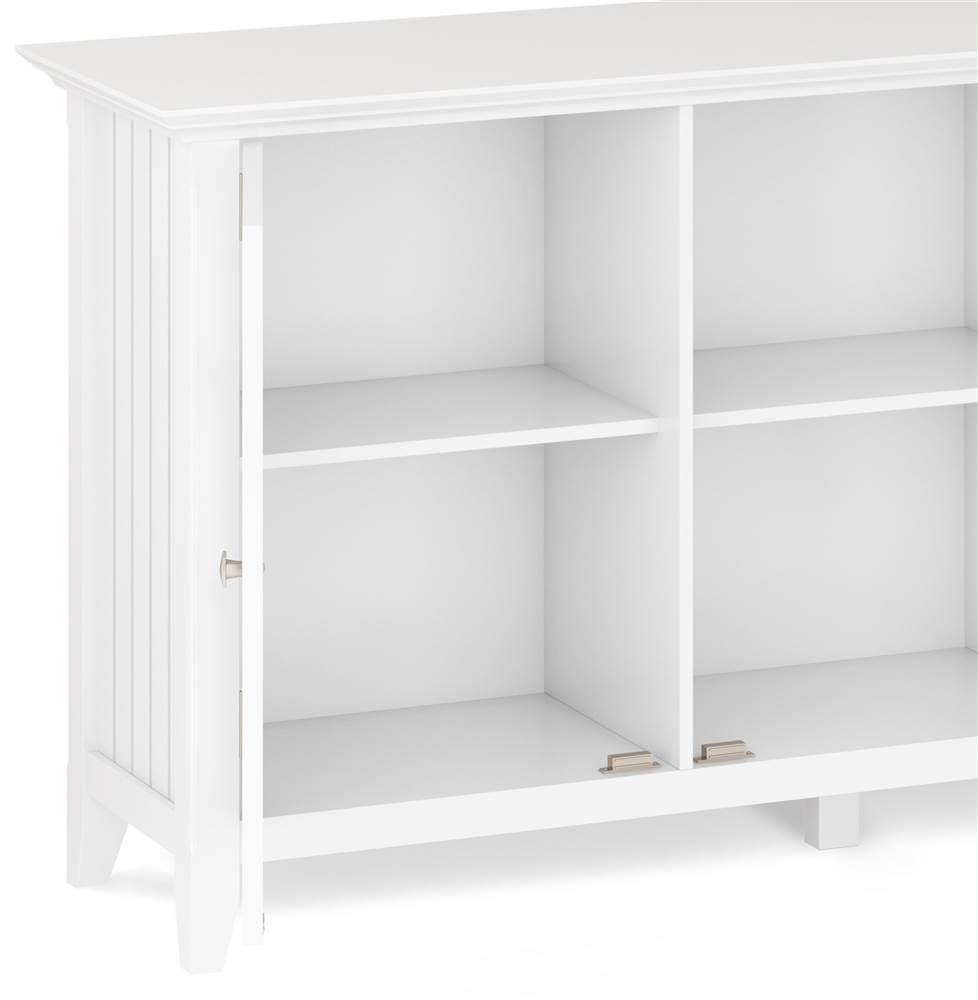 White Solid Wood Wide Storage Cabinet Z645