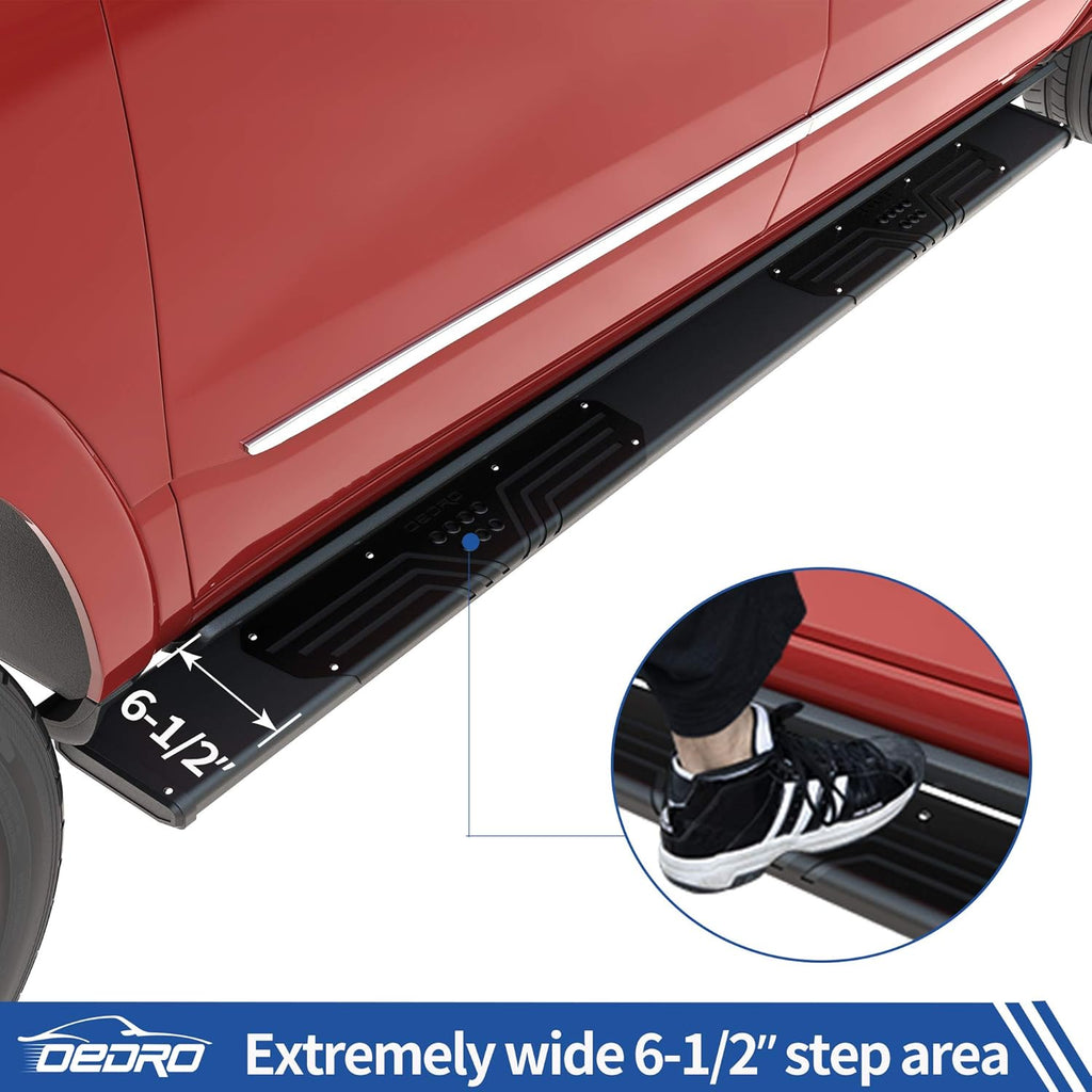 Black Textured Aluminum Running Boards W49541