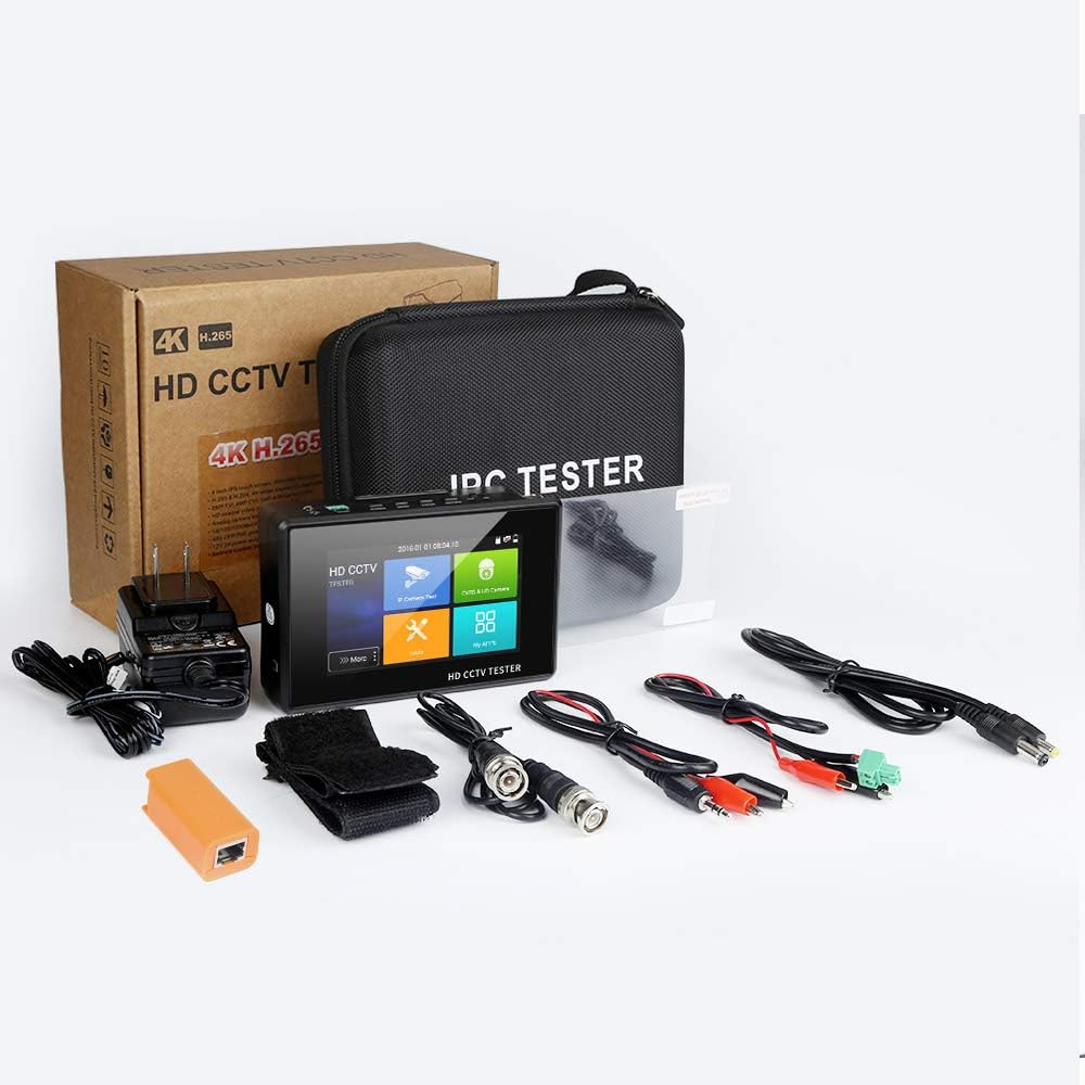 4 Inch Portable IP Camera Tester 4K H.265 CVBS CVI TVI AHD Analog with POE Z62623