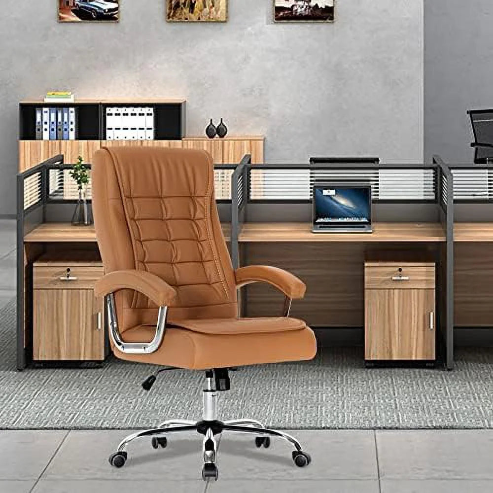 Black Adjustable Leather Executive Office Chair B372