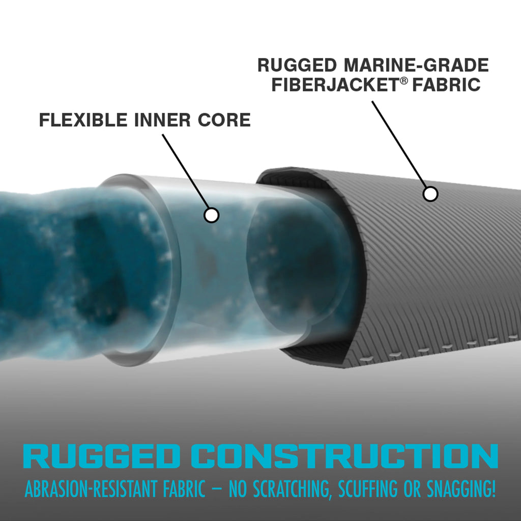 25ft Fiberjacket Garden Hose with Metal Fittings D5939