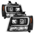 Black DRL LED Projector Headlights Y748