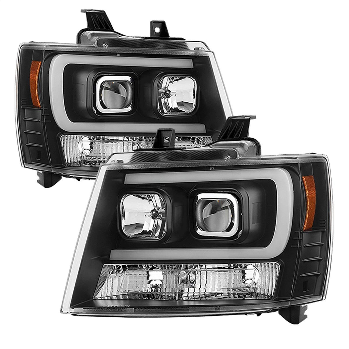 Black DRL LED Projector Headlights Y748