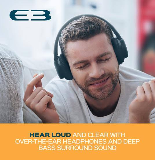 Over-Ear Bluetooth Headphones Active Noise Cancelling Black Q997276