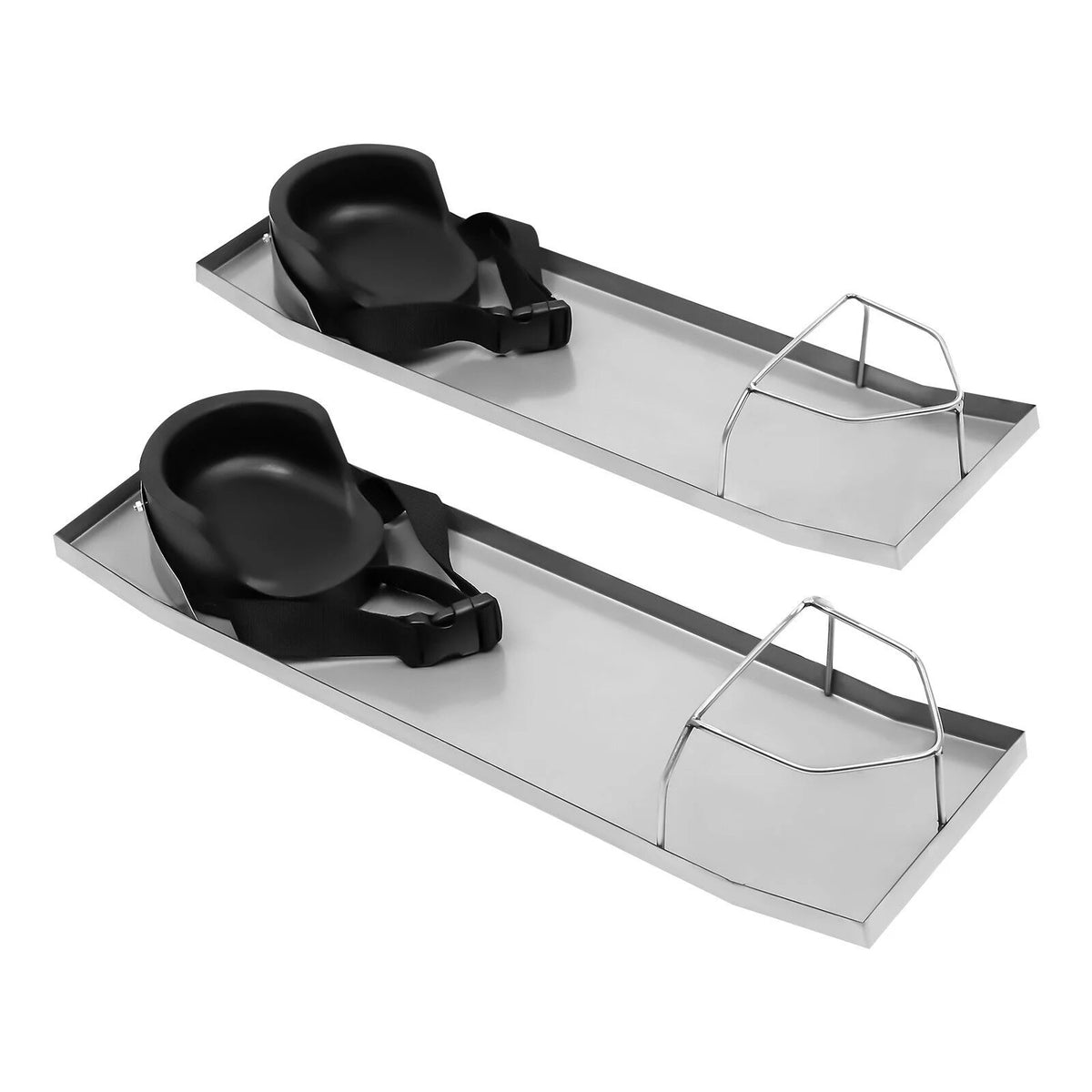 1 Pair Stainless Steel Moving Sliders with Concrete Knee Pads & Board Straps 28*8in O738